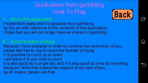 【免費生活App】Graduation from gambling-APP點子