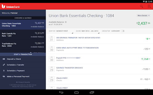 mobile bank union banking apps google android play screenshot access unionbank conveniently