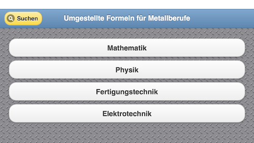 Android application Umgestellte Formeln Metall screenshort