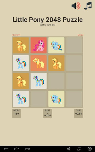 Little Pony 2048 Puzzle