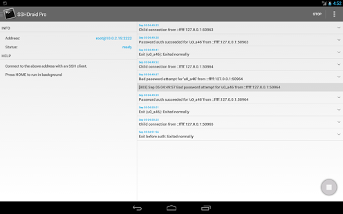 SSHDroid Screenshot