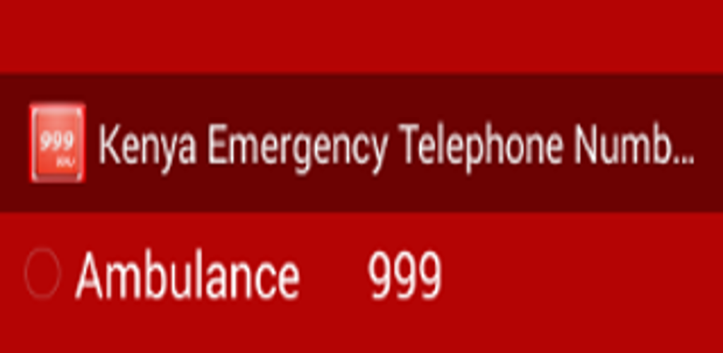 Kenya Emergency Phone Numbers Latest version for Android Download APK