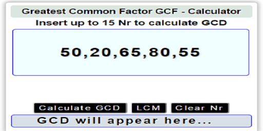 GCD Calculator Free Online