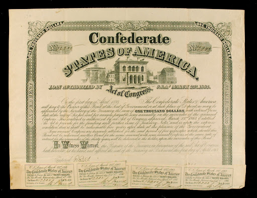 Certificate, "Confederate States of America... Loan... One Thousand Dollars...," March 25, 1863