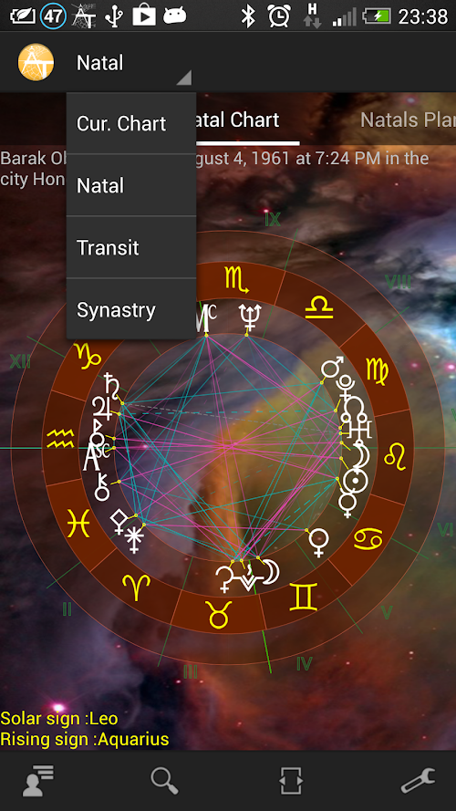 Android application AstroTab Pro screenshort