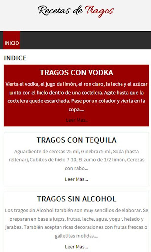 Recetas de tragos