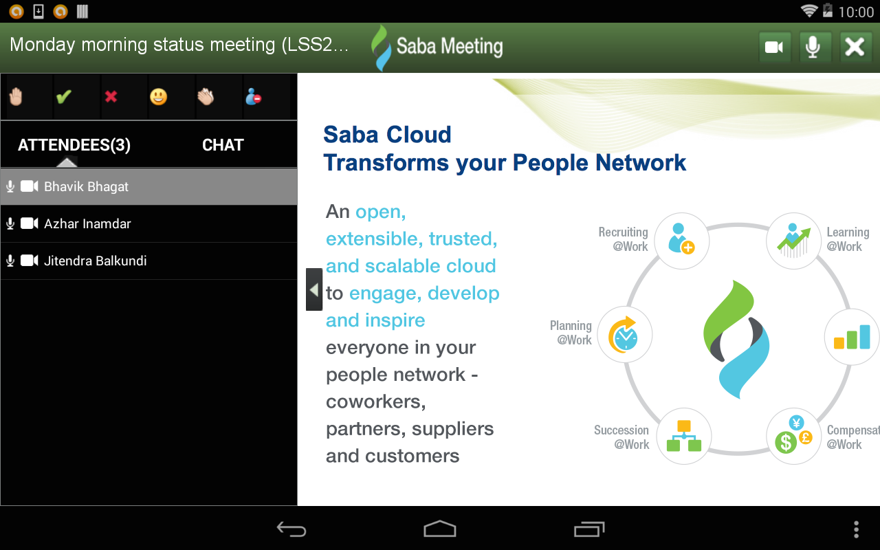 What Is Saba Meeting App? : Start a meeting – IOVP