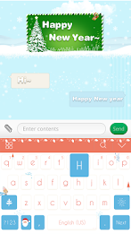 Snowy Theme for Emoji Keyboard poster 1