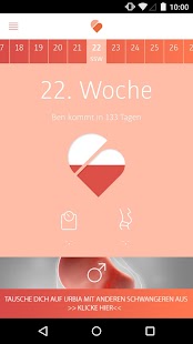 Android application Meine Schwangerschaft - Urbia screenshot