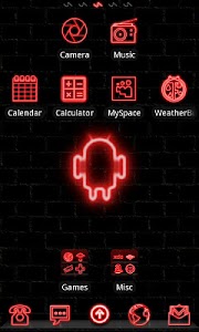 Neon Red GO Launcher Theme screenshot 3