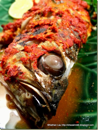 Ikan Pepes - fresh whole snapper with Indonesian spice paste