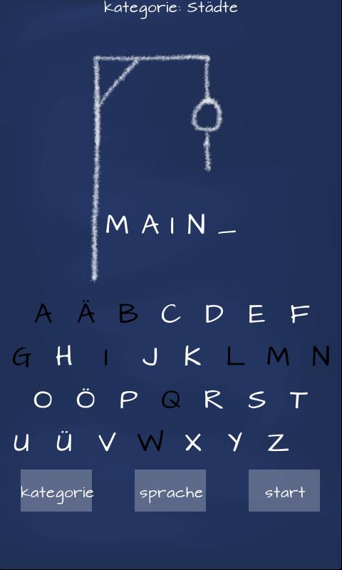 Hangman World Screen 1