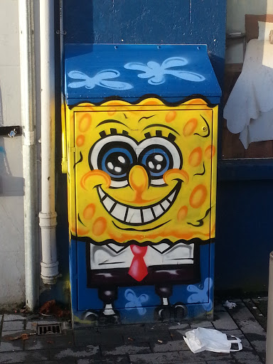 Sponge Bob Electric Box Mural