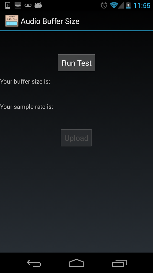 Audio Buffer Size Screen 3