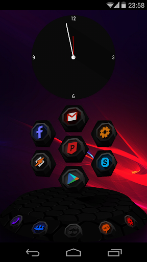 Next Launcher Theme Polygon 3D