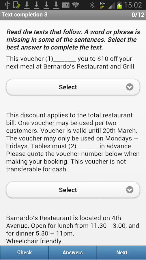 test example of reading toeic Reading Google  Android English: TOEIC® on Apps Exam Play