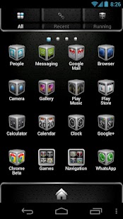 download Silver Cube Theme 4 GoLauncher free