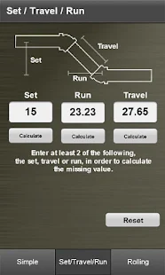 Pipe Offset Calculator - screenshot thumbnail