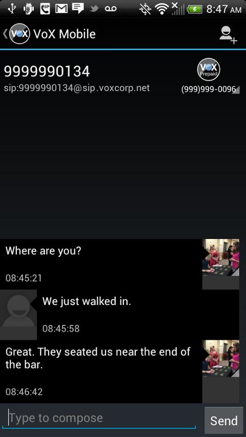 VoX Mobile VoIP / SIP Phone - screenshot