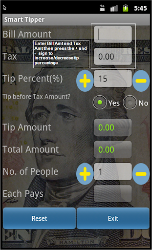 Smart Tipper Tip Calculator