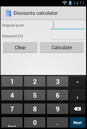 Discounts calculator