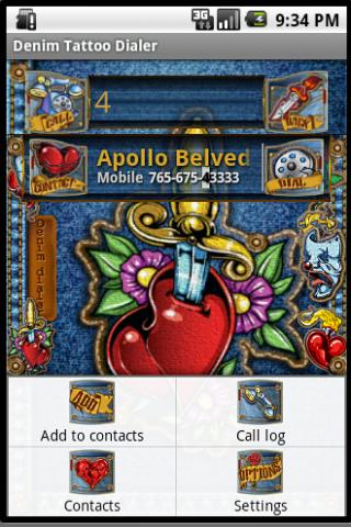 Denim Tattoo Dialer Screen 3