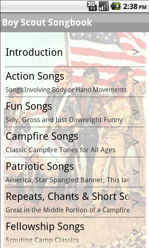 The Boy Scout Songbook Screen 3