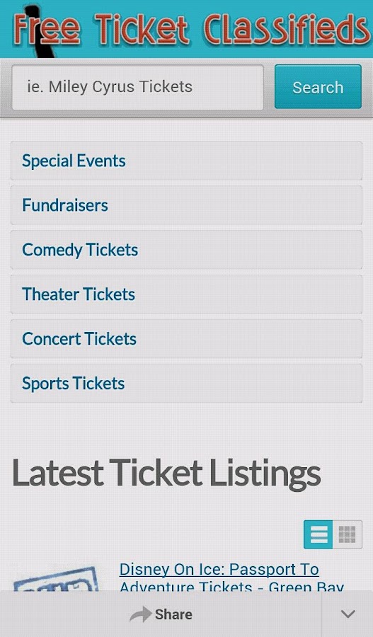 Ticket Classifieds - screenshot