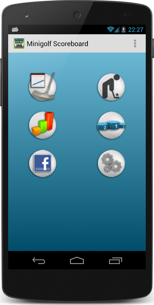 Android application Minigolf Scorecard screenshort