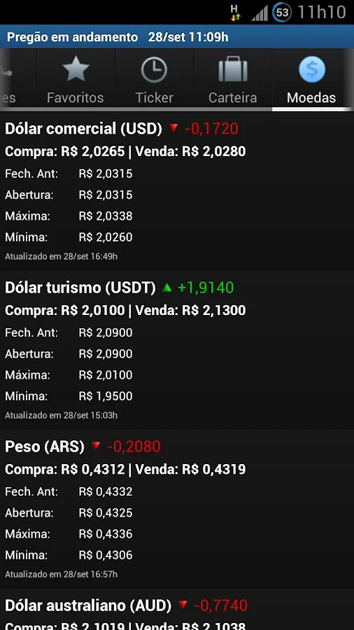 Bolsa de Valores App - screenshot