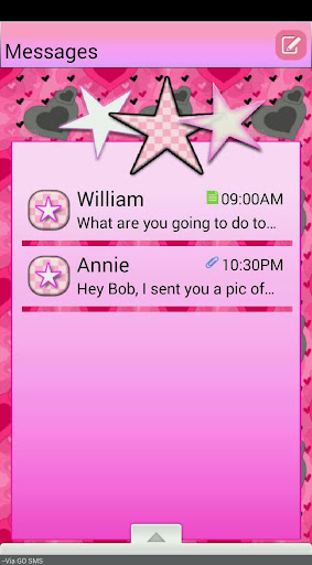 HeartsNStars GO SMS THEME