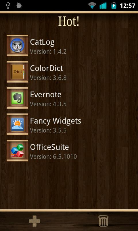 Bookcase 2 theme (ssLauncher) Screen 3