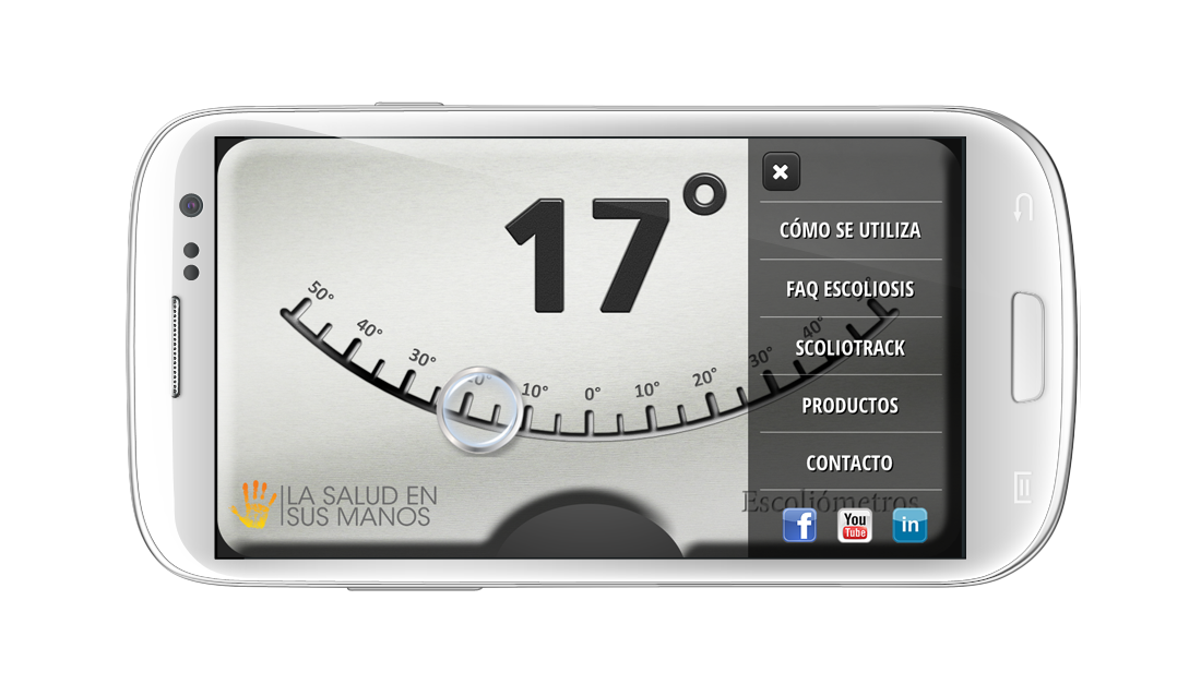 Android application Scoliometer HD screenshort