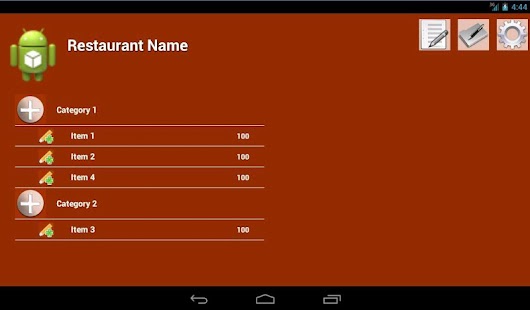 eMenu - Hotel, Restaurant bill Screenshots 1