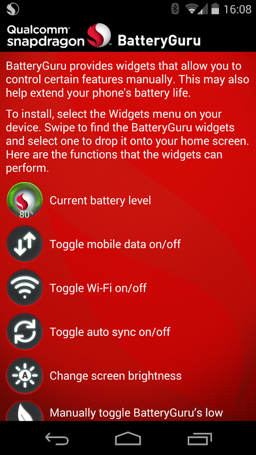 Snapdragon™ BatteryGuru - screenshot