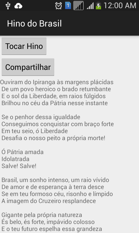 Hino do Brasil Screen 3