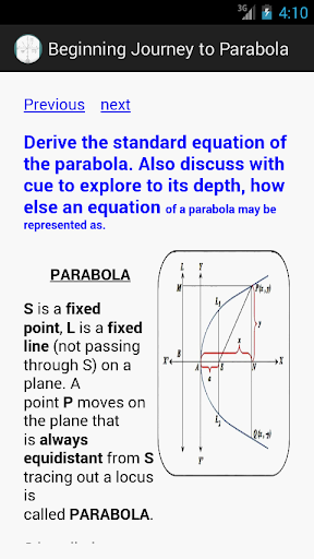 Beginning Journey to parabola