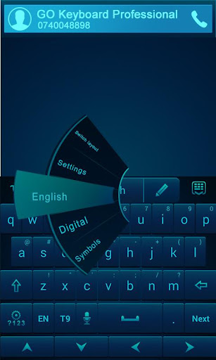 【免費個人化App】GO Keyboard Professional Blue-APP點子