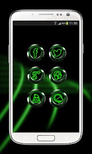 Next Launcher Theme KromeGreen Screenshots 4