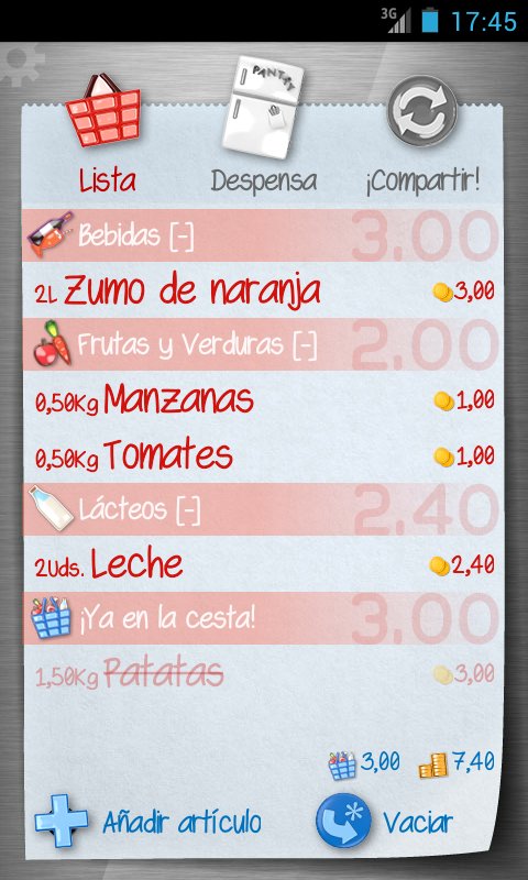 Android application Shopping List - ListOn Free screenshort