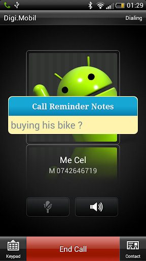 Call Reminder Notes