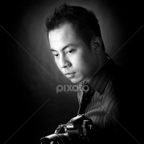 profile of me by Johann Nicholas - Black & White Portraits & People