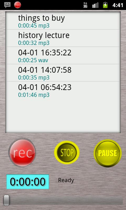 HQ Voice Recorder pro Screen 1