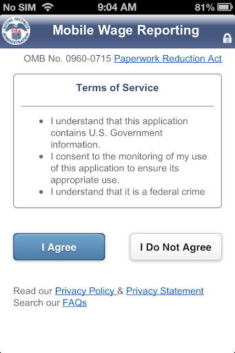 SSI Mobile Wage Reporting
