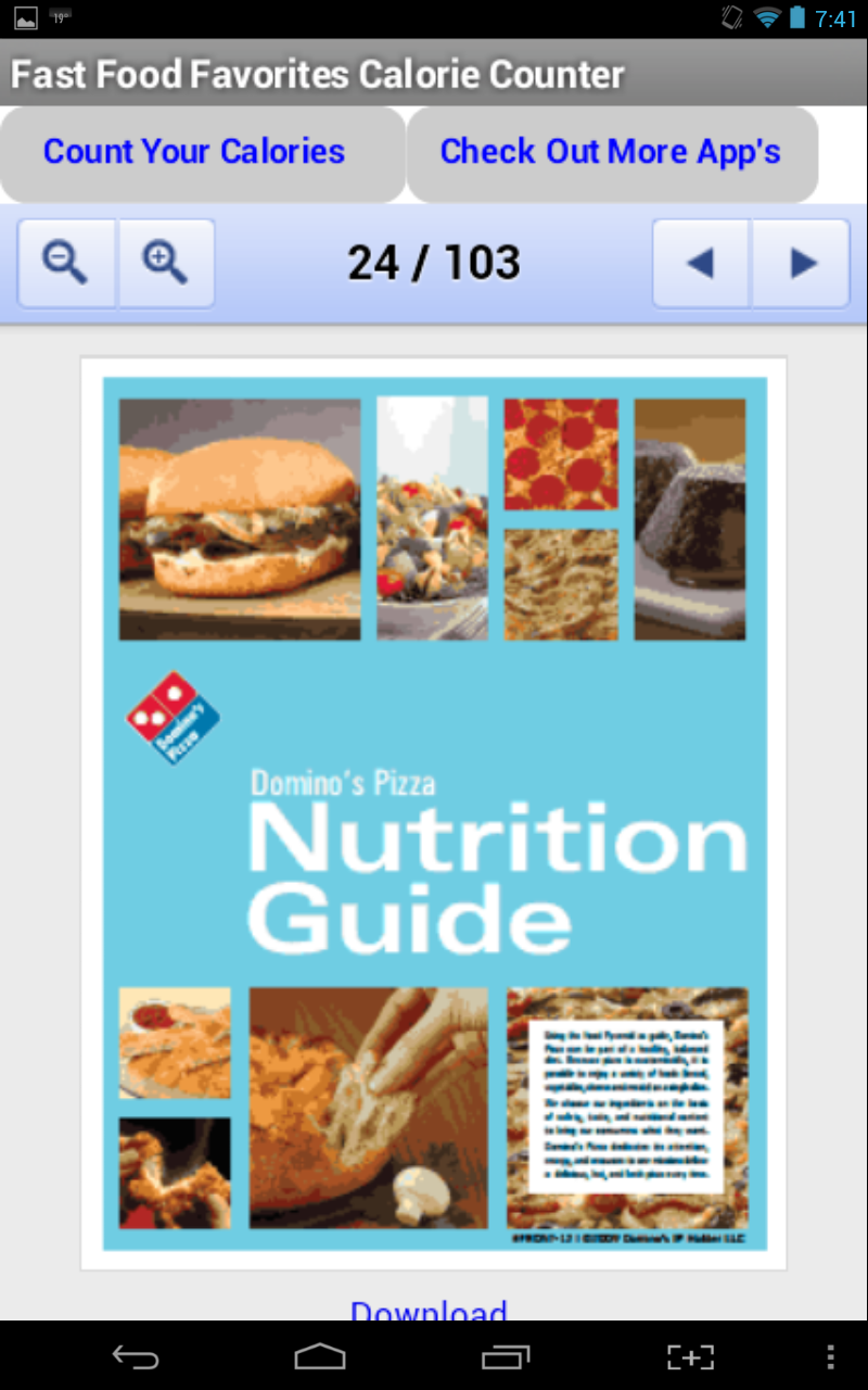 FastFoodFavoriteCalorieCounter Screen 1