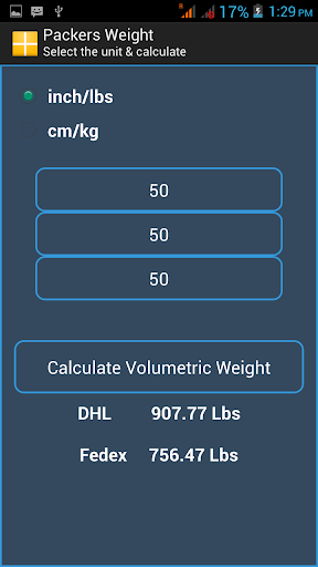 【免費交通運輸App】Packers Volumetric Weight-APP點子