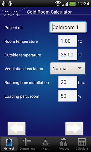 Cold Room Calculator