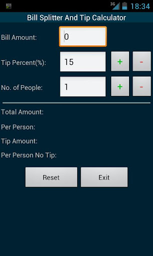 Bill Split And Tip Calculator