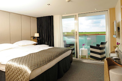 Access to a private balcony a step or two away from your bed is one of the luxuries you will appreciate on Scenic Crystal's Deluxe Balcony Suite.
