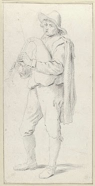 Staande man met doedelzak